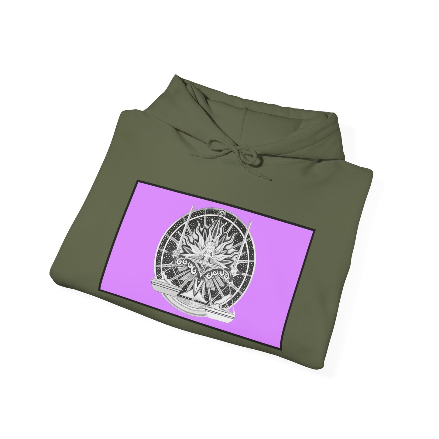Libra Zodiac Hoodie – Hand-Drawn Celestial Design (Non-AI) Universal
