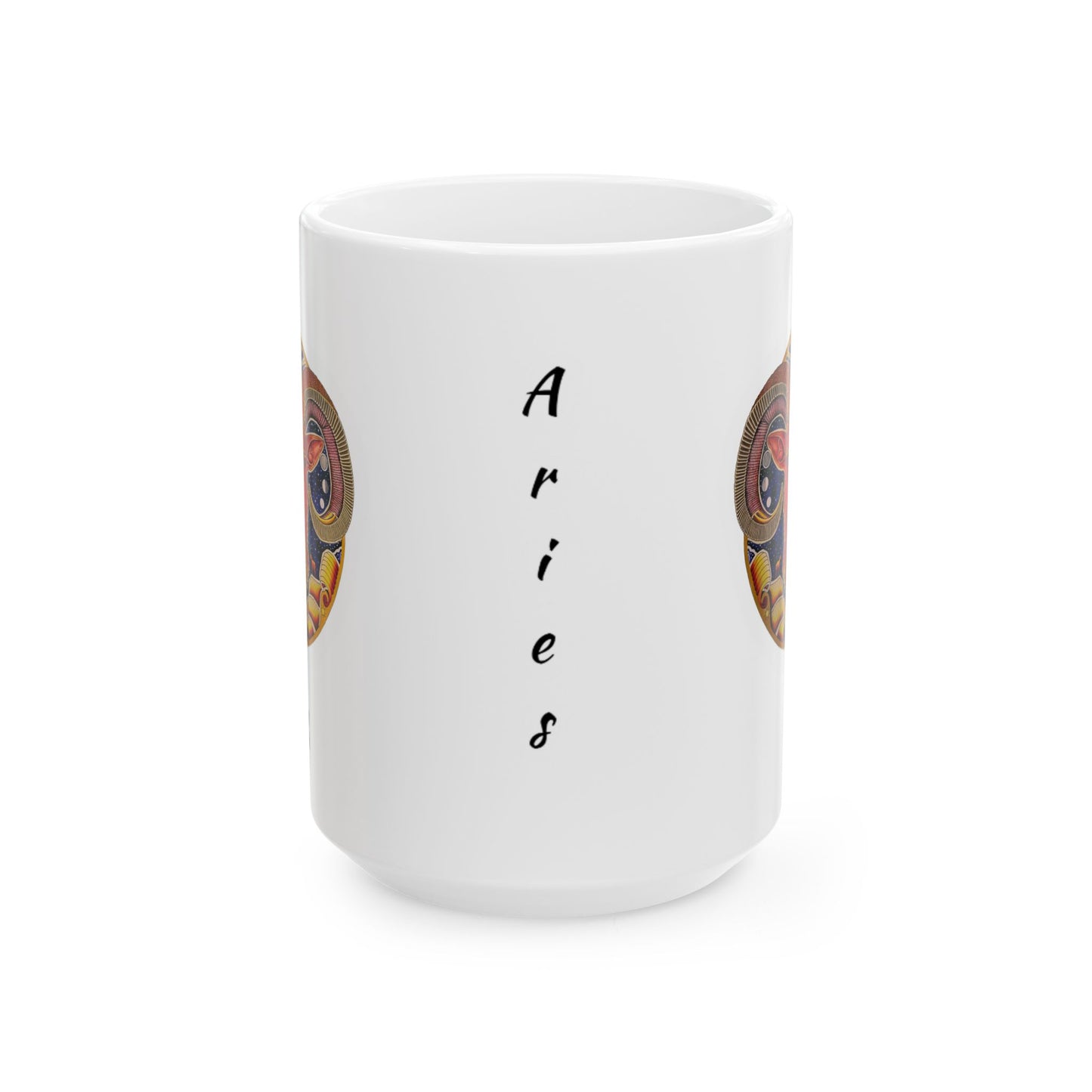 Aries Zodiac 11oz Mug - Hand-Drawn Celestial Design (Non-AI)