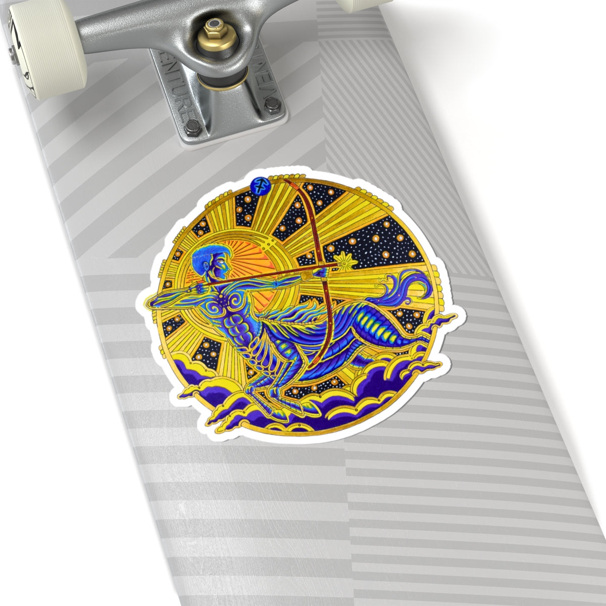 Sagittarius Zodiac Kiss-Cut Sticker - Hand-Drawn Celestial Design (Non-AI)