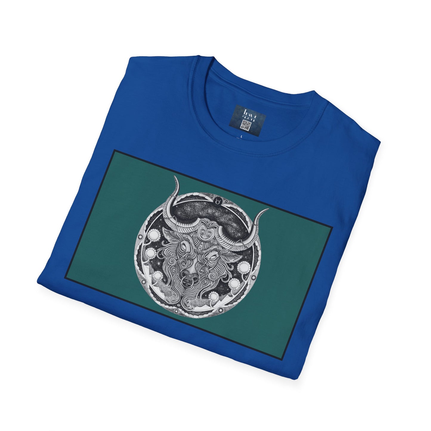 Taurus Zodiac Softstyle  T-Shirt - Hand-Drawn Celestial Design (Non-AI) Universal