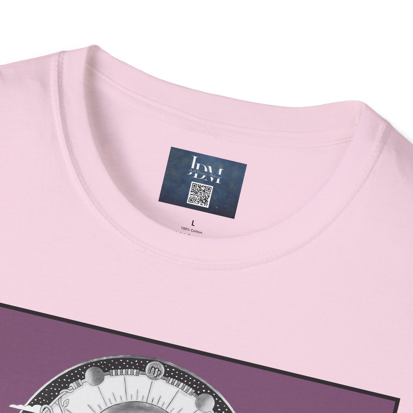 Virgo Zodiac Crew Neck T-Shirt – Hand-Drawn Celestial Design (Non-AI) Universal