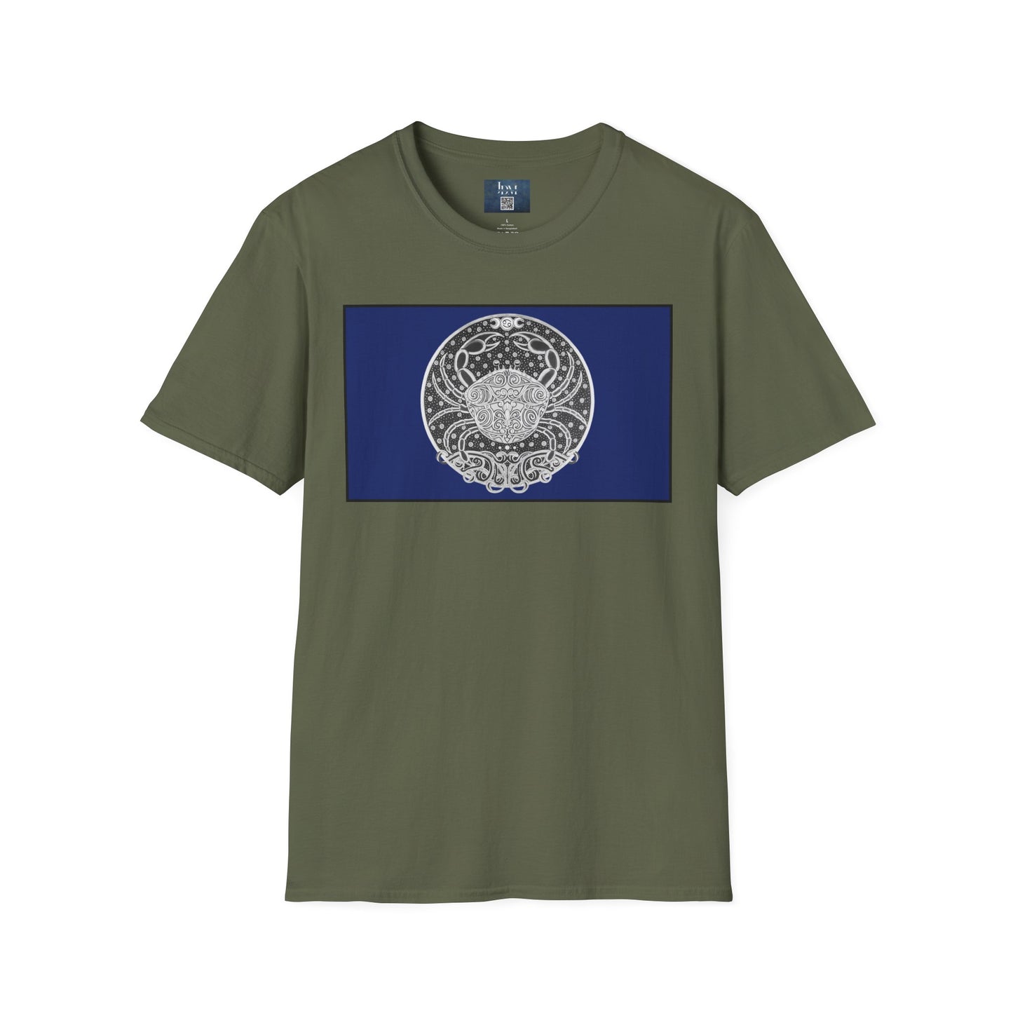 Cancer Zodiac Crew Neck T-Shirt – Hand-Drawn Celestial Design (Non-AI) Universal