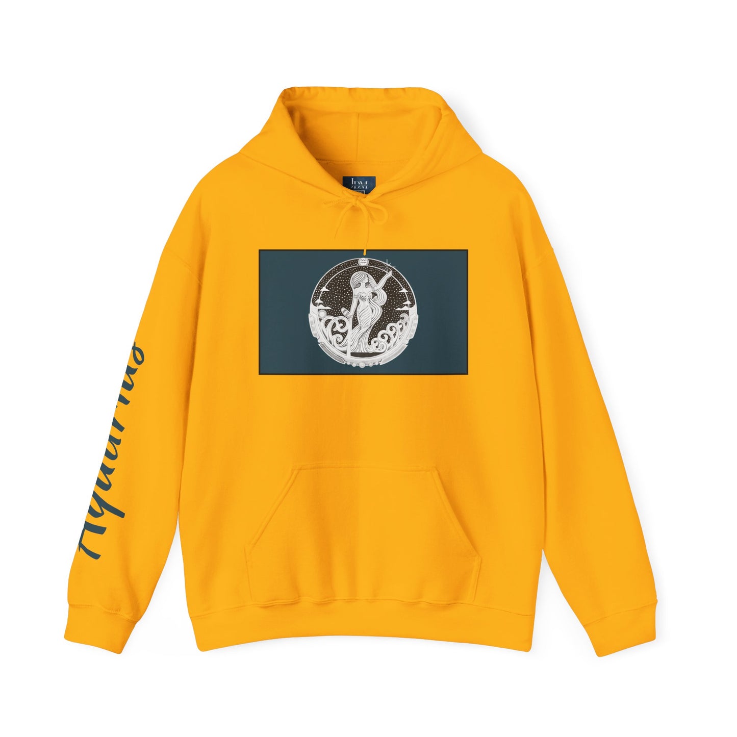Aquarius Zodiac Hoodie – Hand-Drawn Celestial Design (Non-AI) Universal