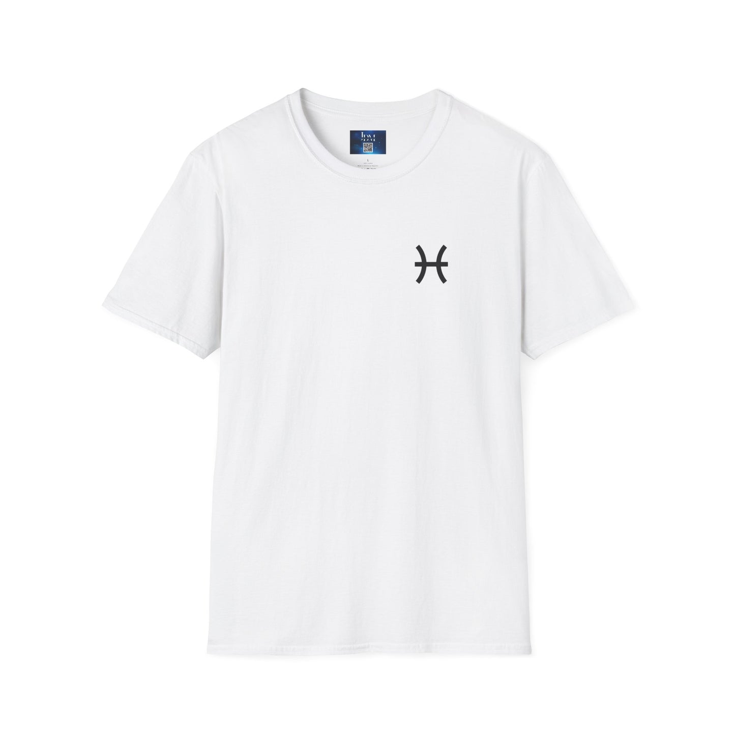 Pisces Zodiac SoftStyle T-Shirt - Hand-Drawn Celestial Design (Non-AI)