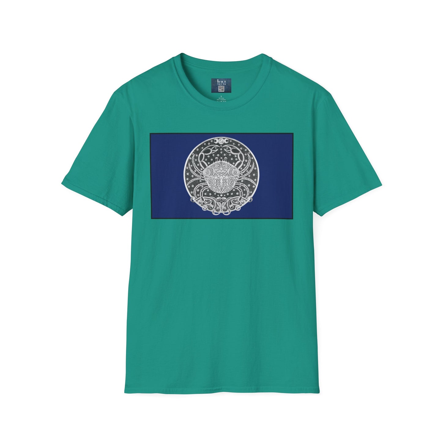 Cancer Zodiac Crew Neck T-Shirt – Hand-Drawn Celestial Design (Non-AI) Universal