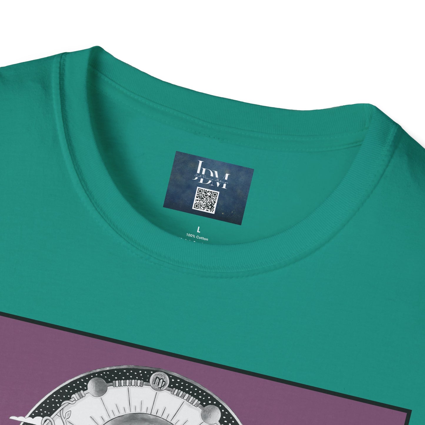 Virgo Zodiac Crew Neck T-Shirt – Hand-Drawn Celestial Design (Non-AI) Universal