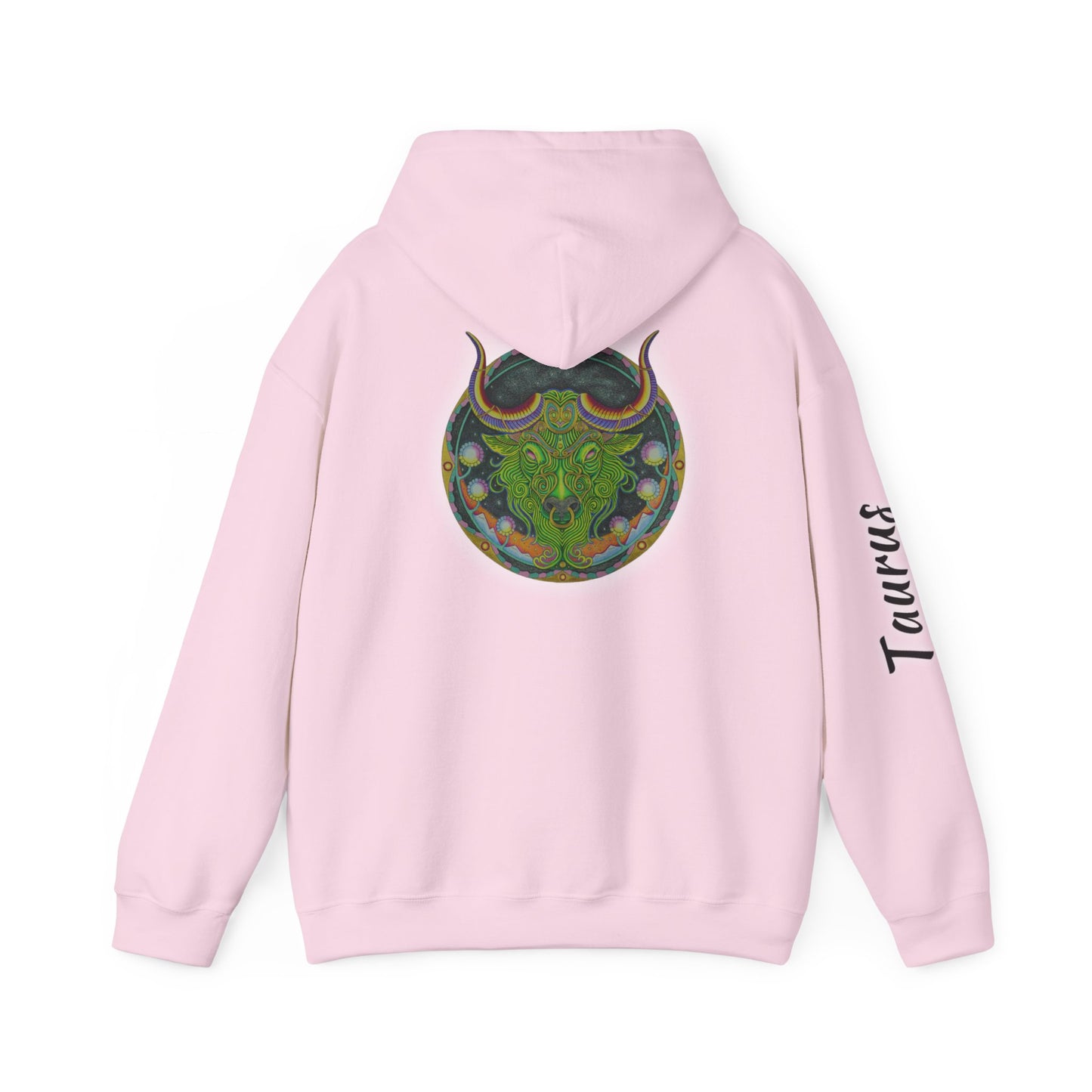 Taurus Zodiac Hoodie - Hand-Drawn Celestial Design (Non-AI)