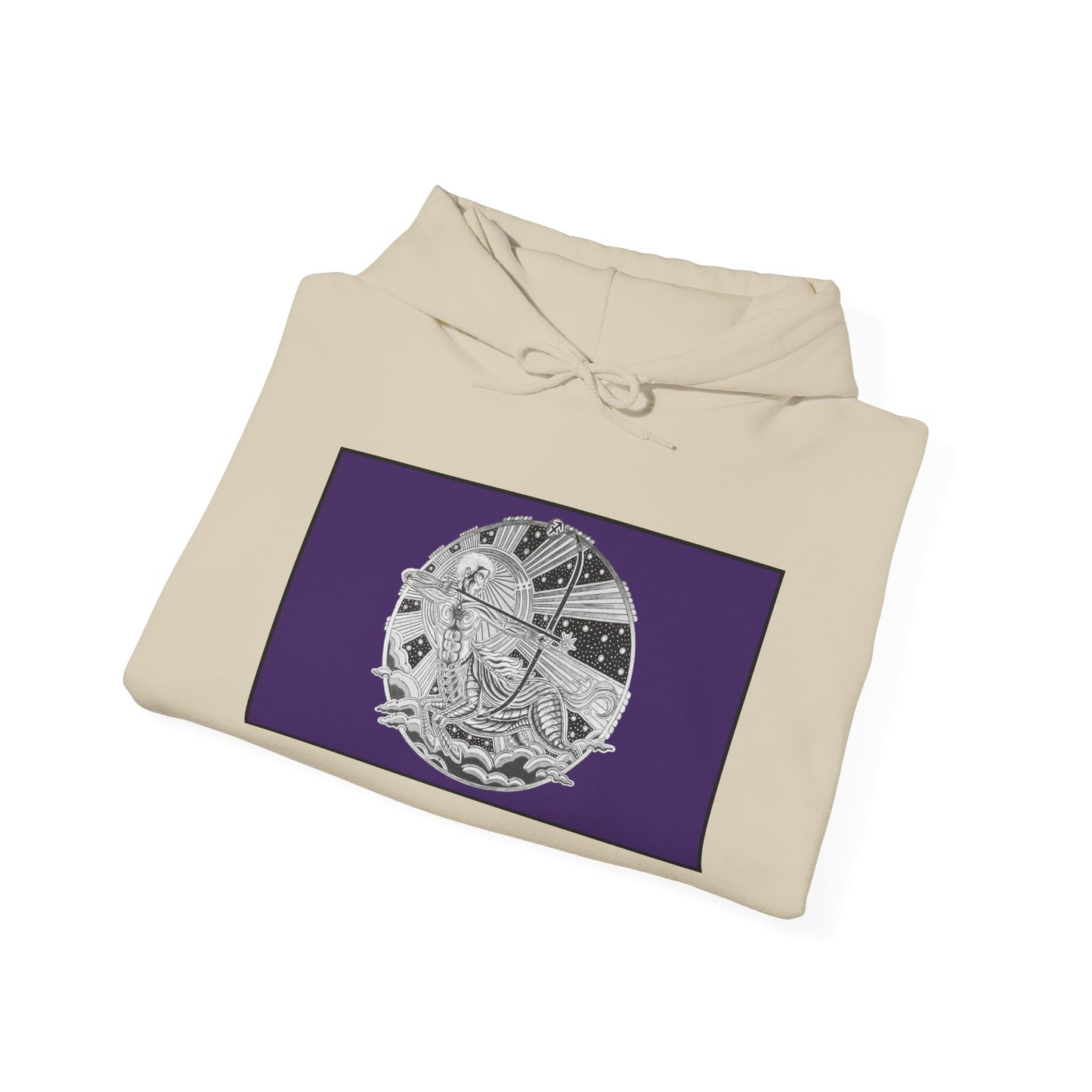 Sagittarius Zodiac Hoodie – Hand-Drawn Celestial Design (Non-AI) Universal