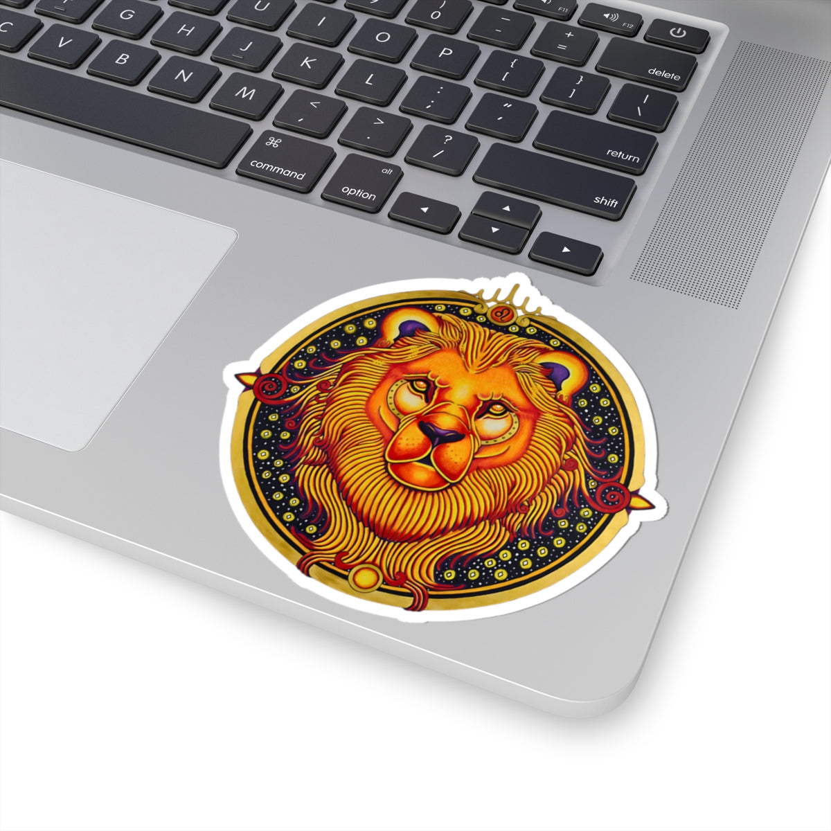 Leo Kiss-Cut Sticker - Hand-Drawn Celestial Design (Non-AI)