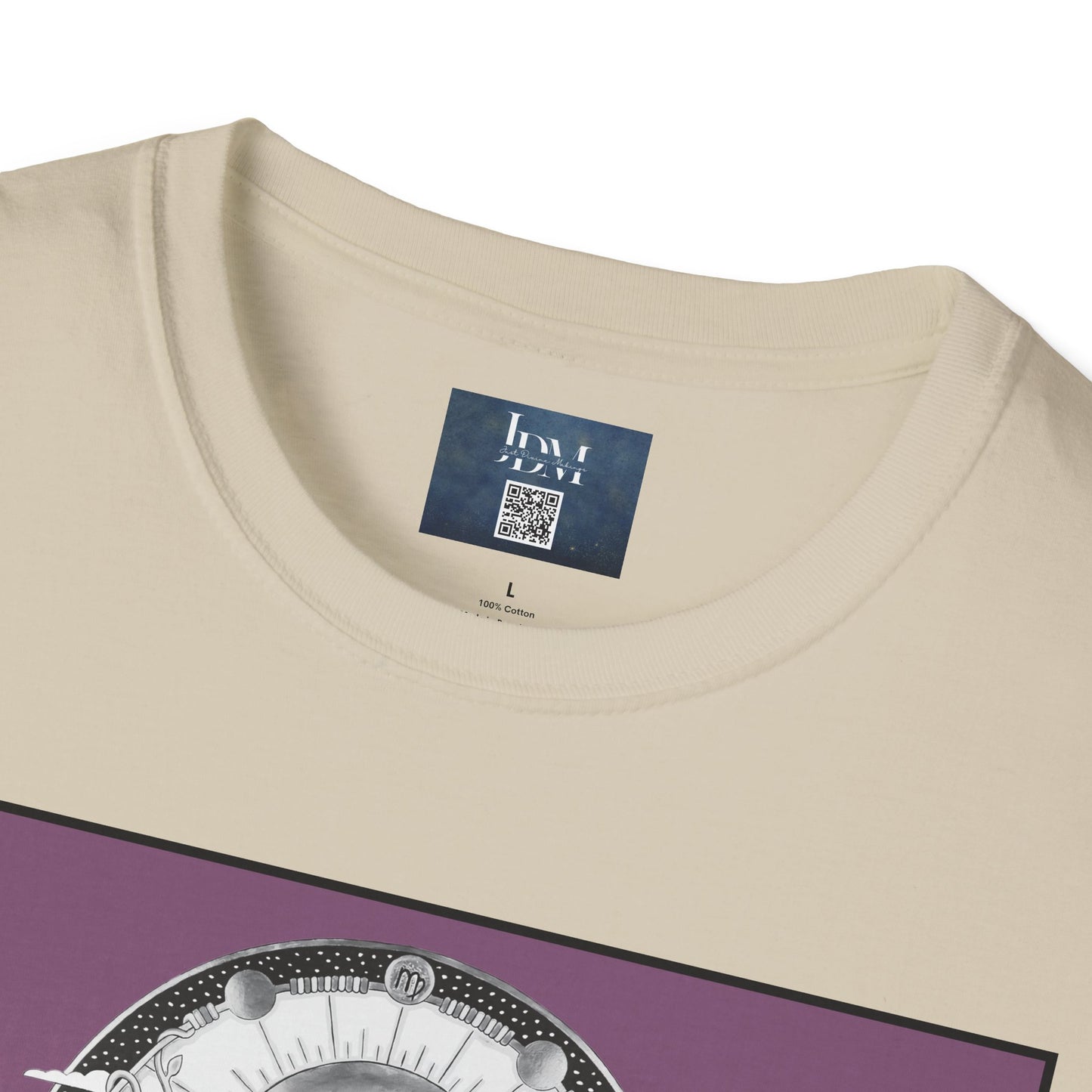 Virgo Zodiac Crew Neck T-Shirt – Hand-Drawn Celestial Design (Non-AI) Universal