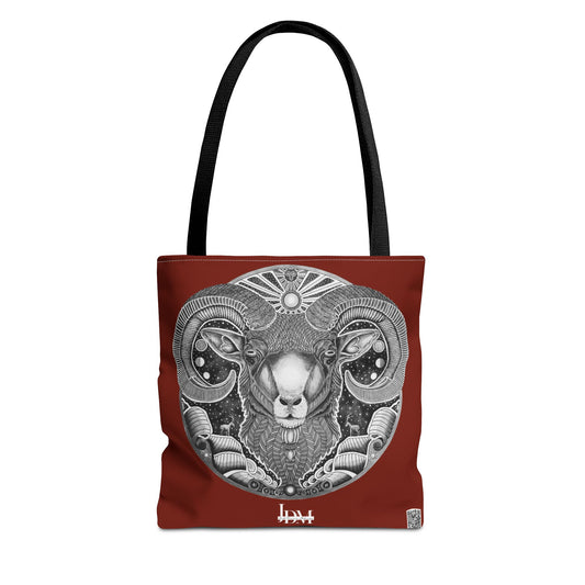 Aries Zodiac Tote Bag - Hand-Drawn Celestial Design (Non-AI) Universal