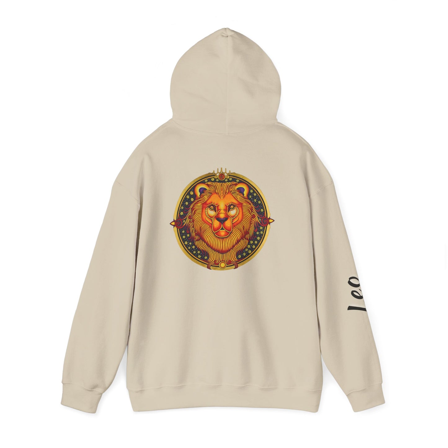 Leo Zodiac Hoodie – Hand-Drawn Celestial Design (Non-AI)