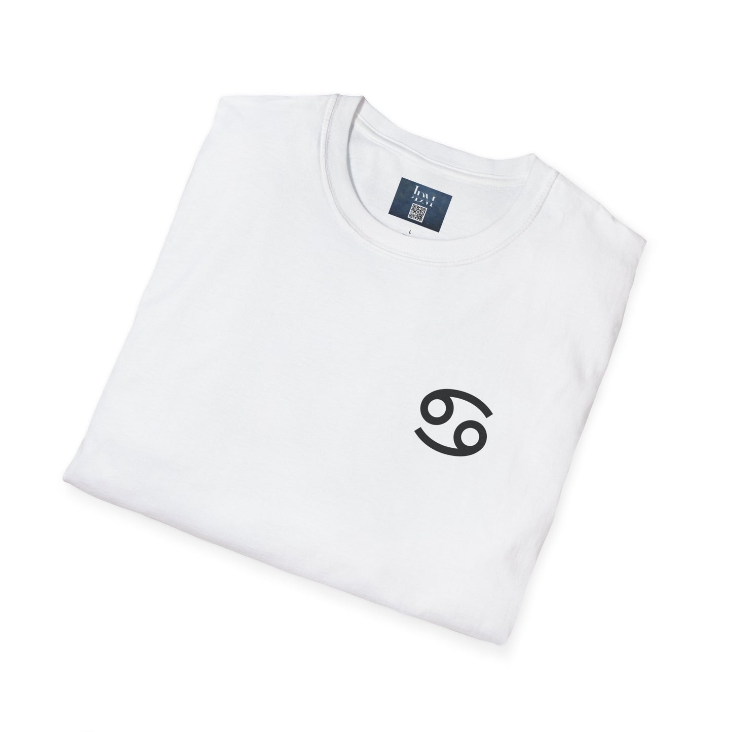 Cancer Zodiac Crew Neck T-Shirt – Hand-Drawn Celestial Design (Non-AI)