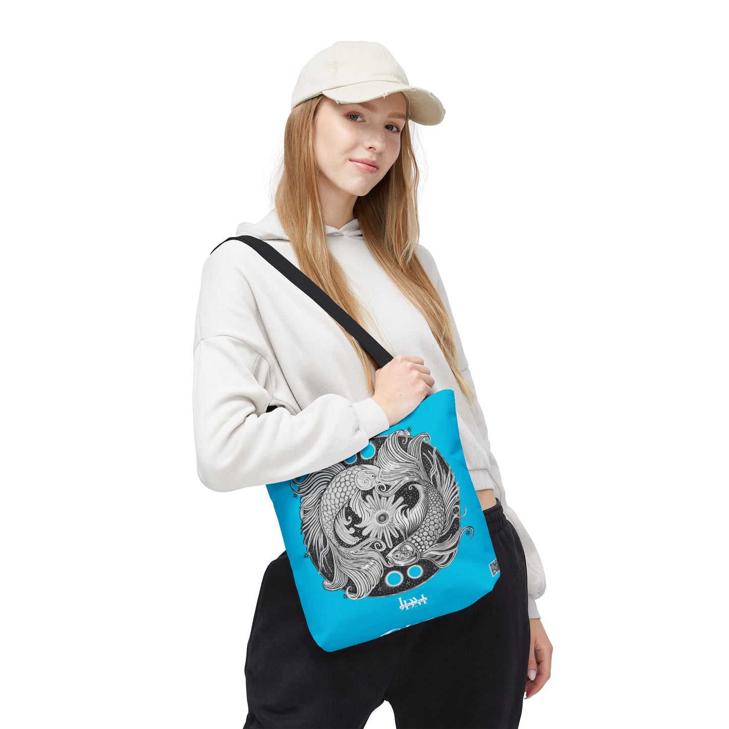 Pisces Zodiac Tote Bag - Hand-Drawn Celestial Design (Non-AI) Universal