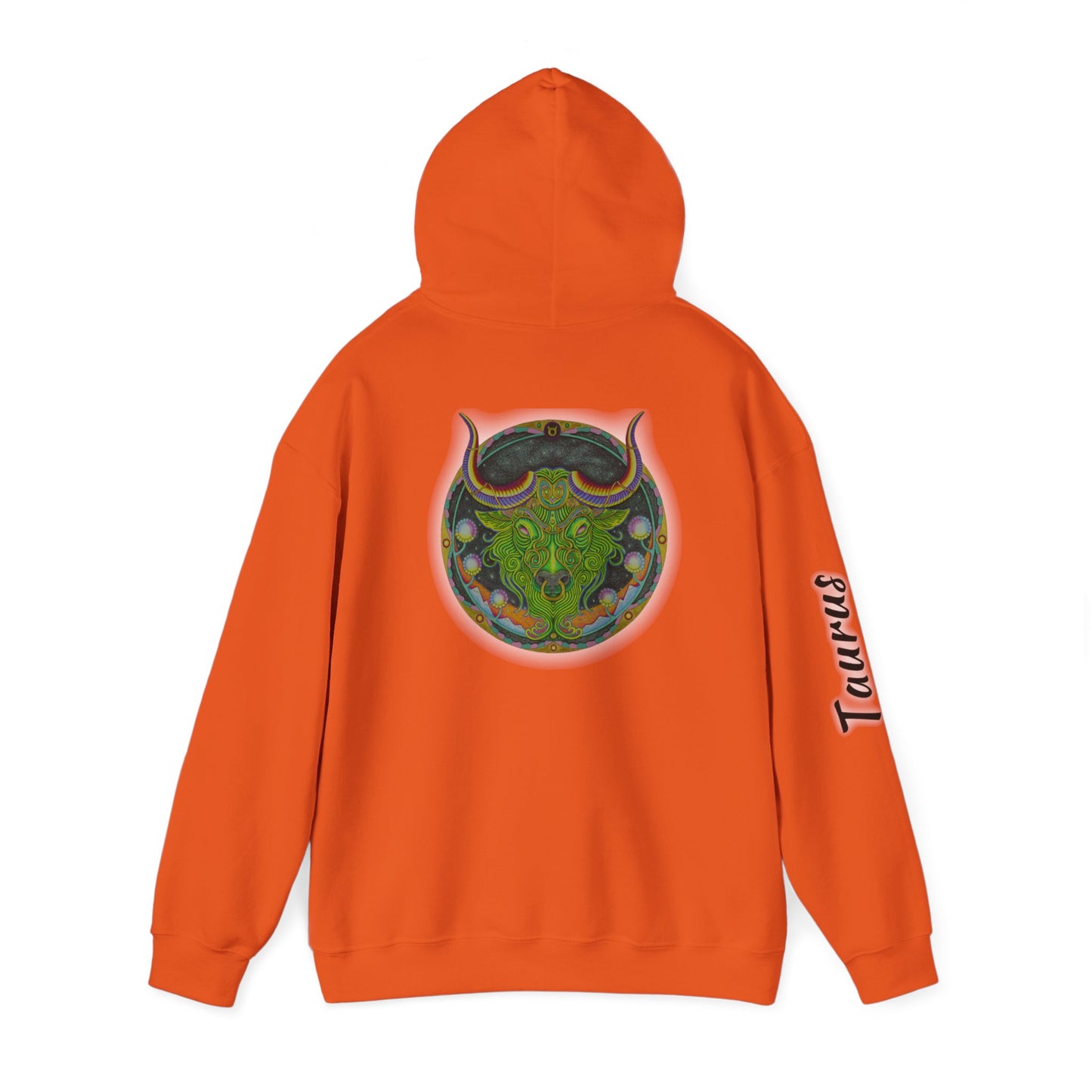 Taurus Zodiac Hoodie - Hand-Drawn Celestial Design (Non-AI)