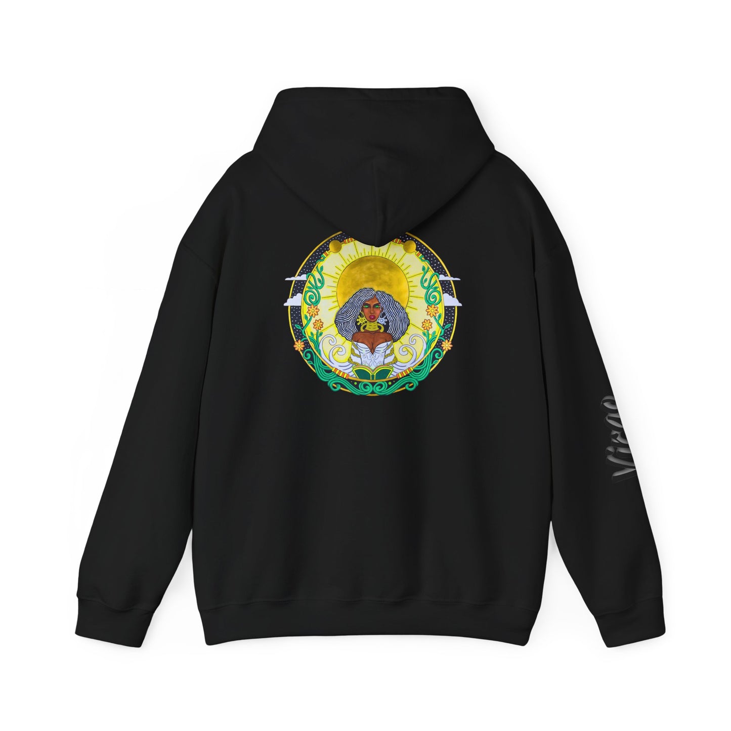 Virgo Zodiac Hoodie – Hand-Drawn Celestial Design (Non-AI)