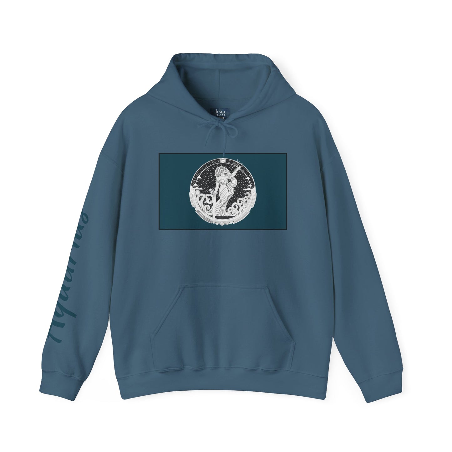 Aquarius Zodiac Hoodie – Hand-Drawn Celestial Design (Non-AI) Universal