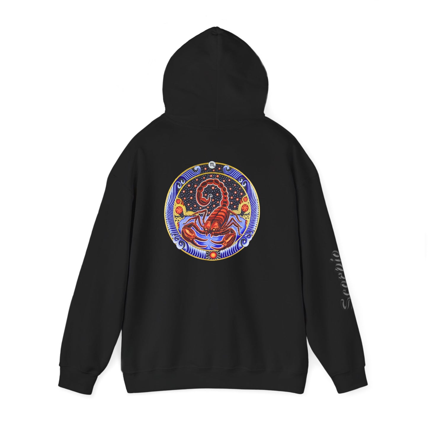 Scorpio Zodiac Hoodie – Hand-Drawn Celestial Design (Non-AI)