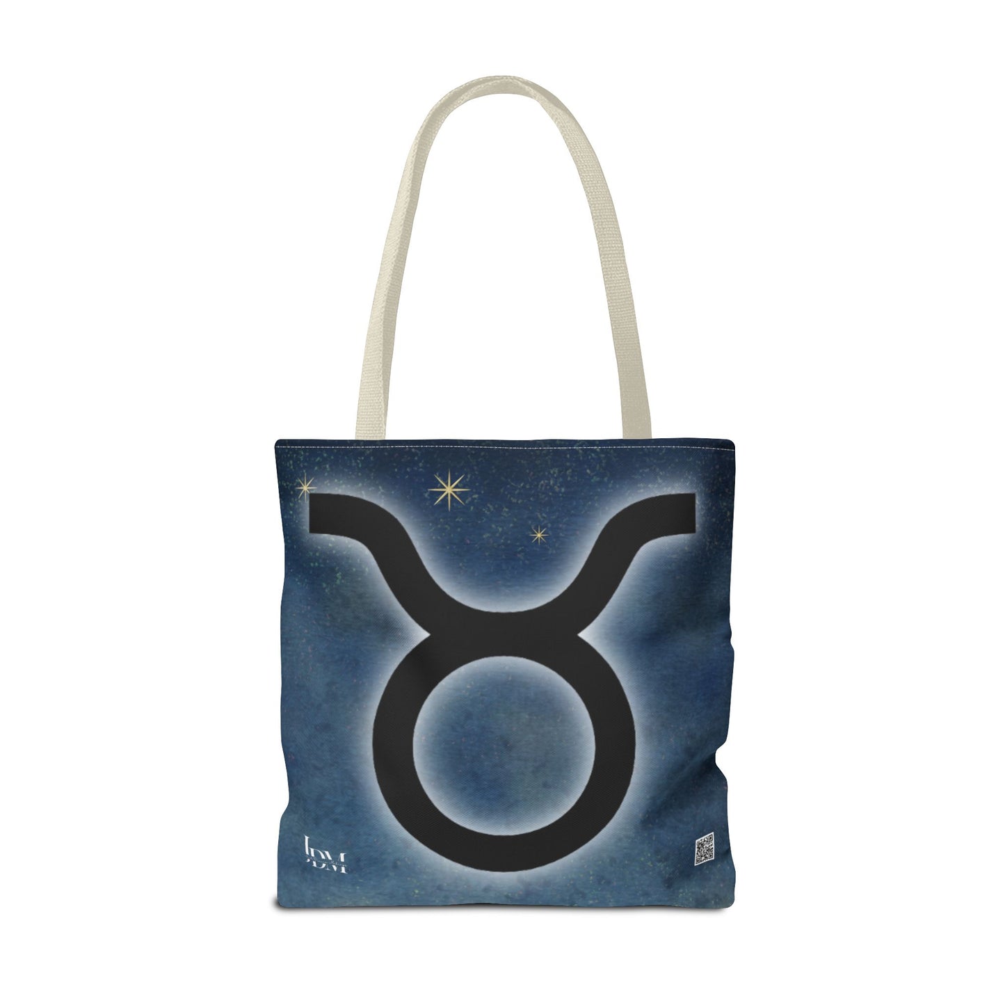 Taurus Zodiac Tote Bag - Hand-Drawn Celestial Design (Non-AI)