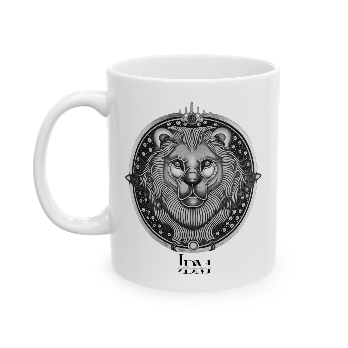Leo Zodiac Mug – Hand-Drawn Celestial Design (Non-AI) universal