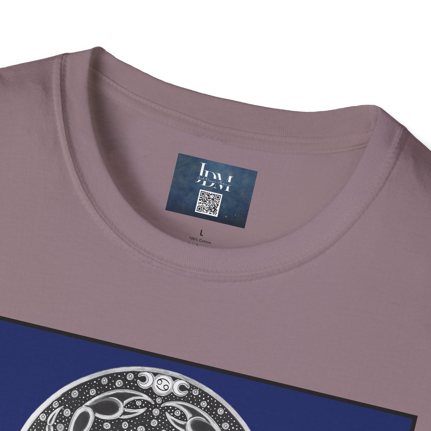 Cancer Zodiac Crew Neck T-Shirt – Hand-Drawn Celestial Design (Non-AI) Universal