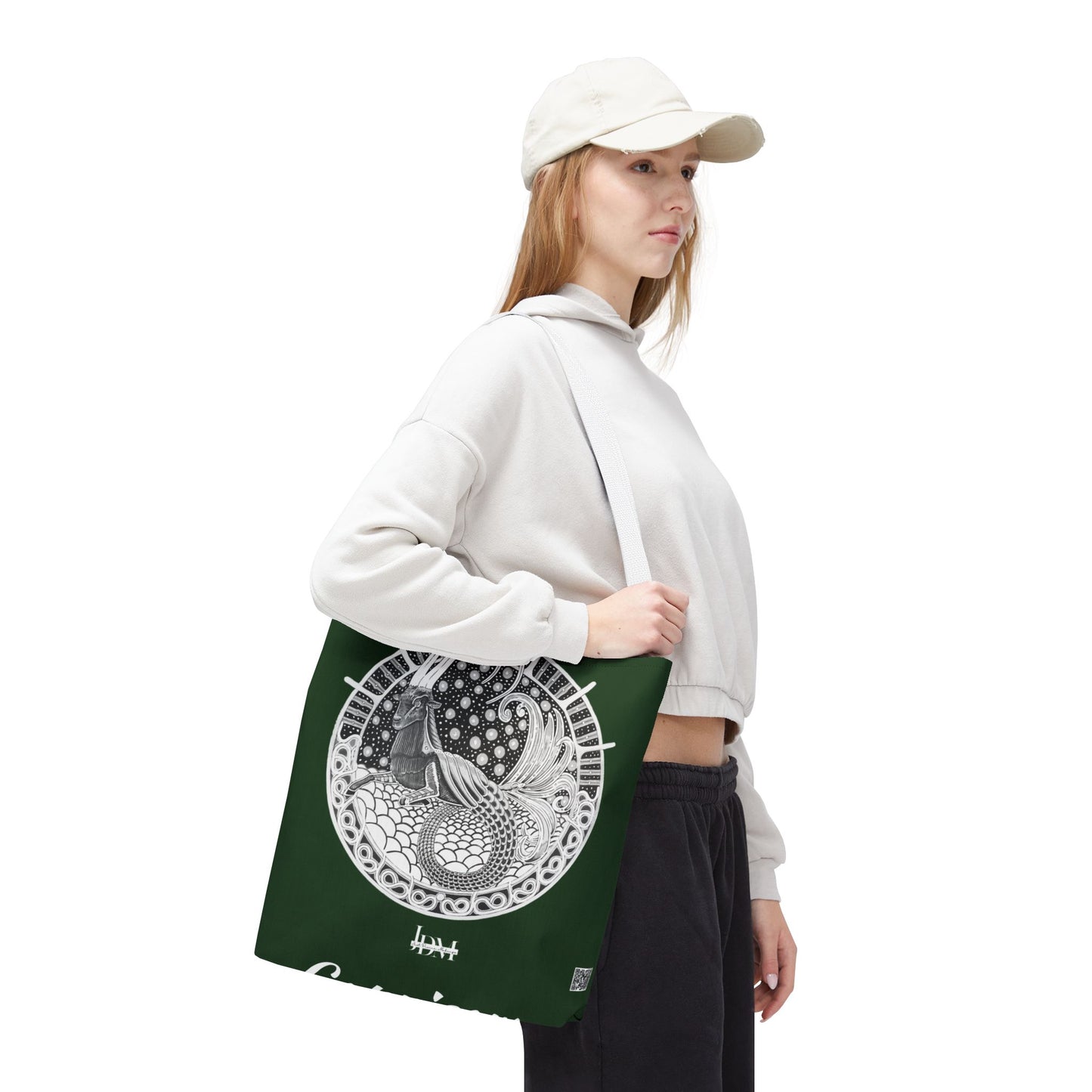Capricorn Zodiac Tote Bag - Hand-Drawn Celestial Design (Non-AI) Universal