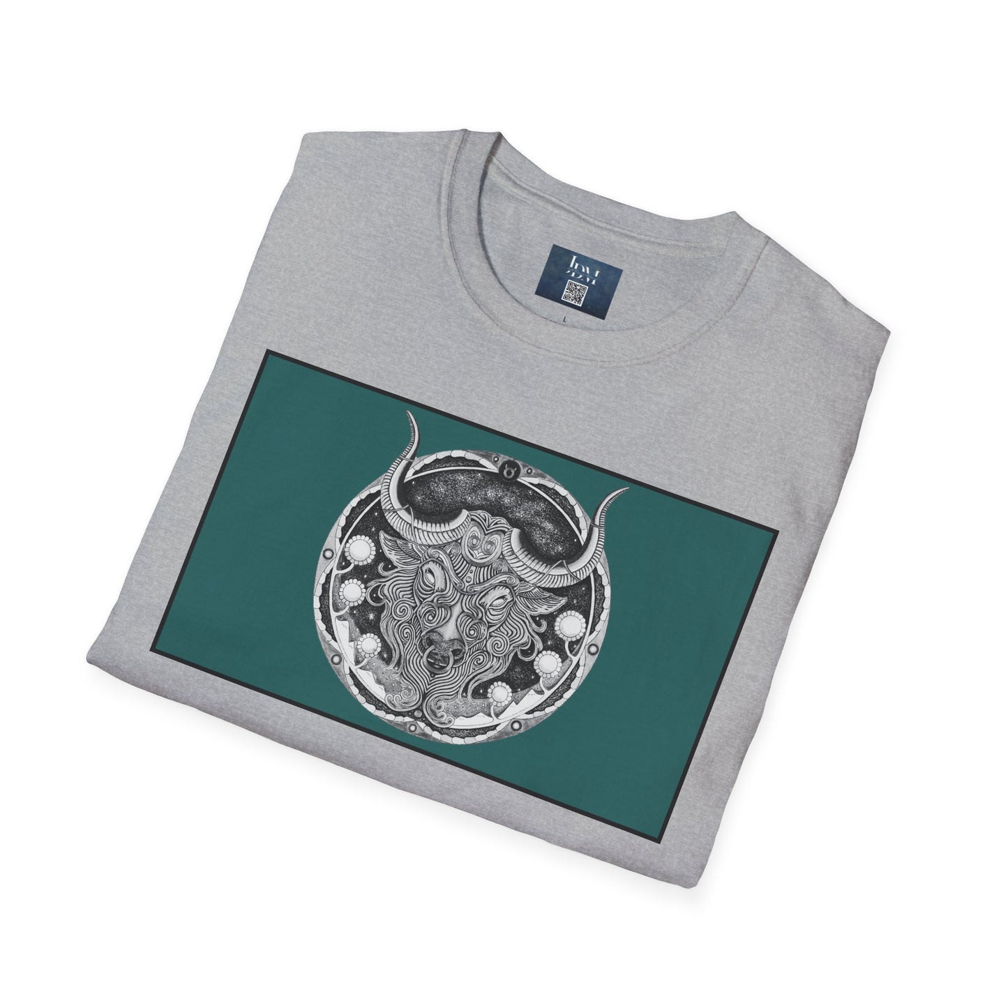 Taurus Zodiac Softstyle  T-Shirt - Hand-Drawn Celestial Design (Non-AI) Universal