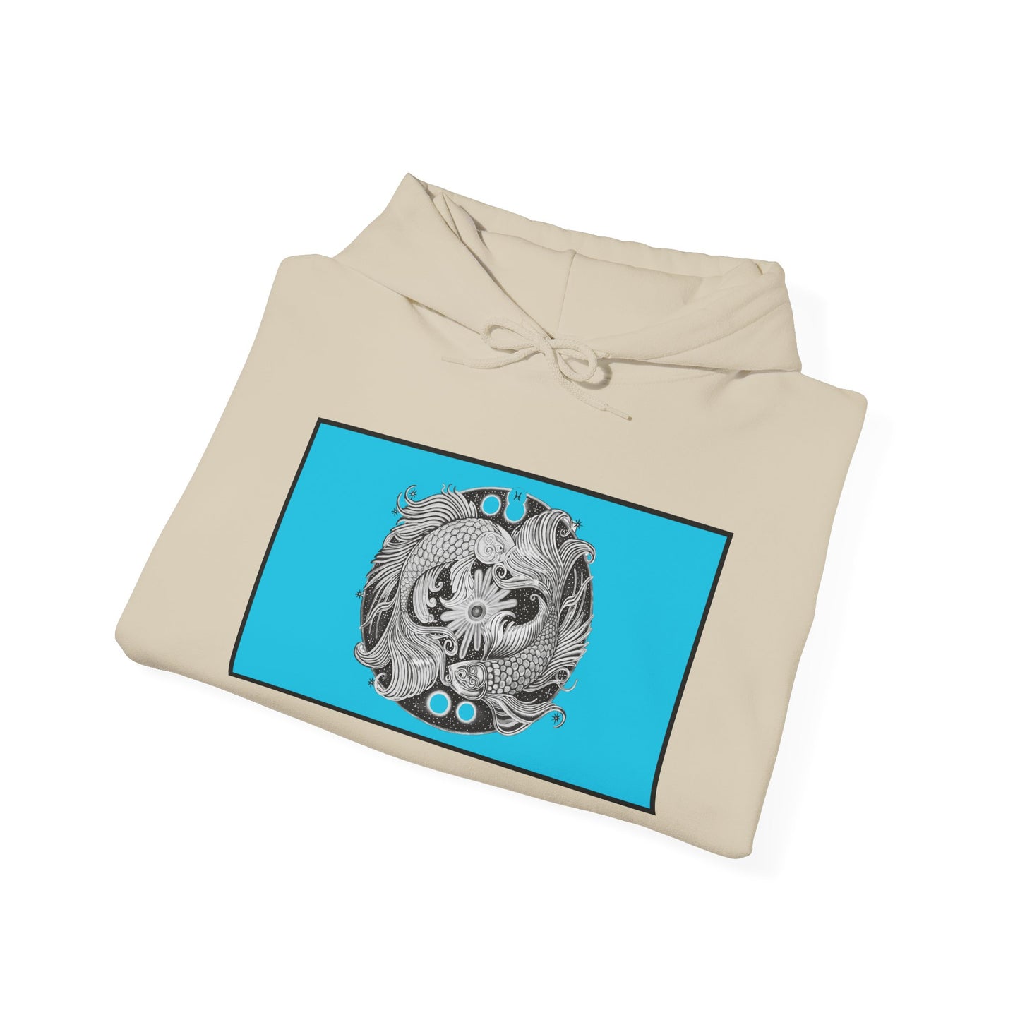 Pisces Zodiac Hoodie – Hand-Drawn Celestial Design (Non-AI) Uiniversal