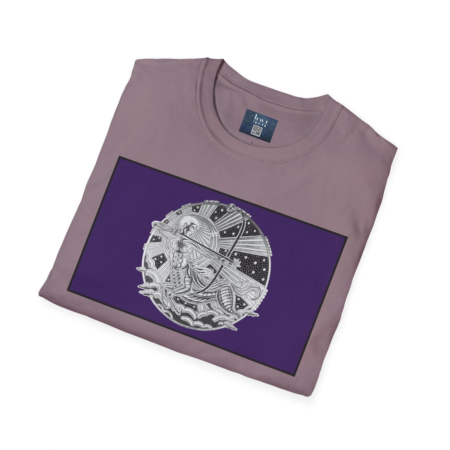 Sagittarius Zodiac Crew Neck T-Shirt – Hand-Drawn Celestial Design (Non-AI) Universal