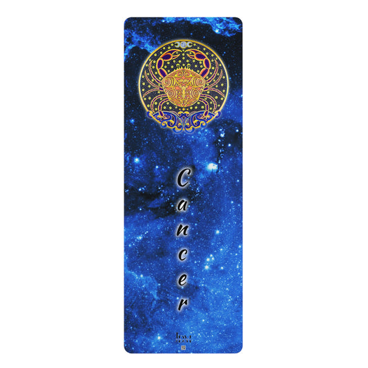 Cancer Zodiac Rubber Yoga Mat — Celestial Goat Astrology Design
