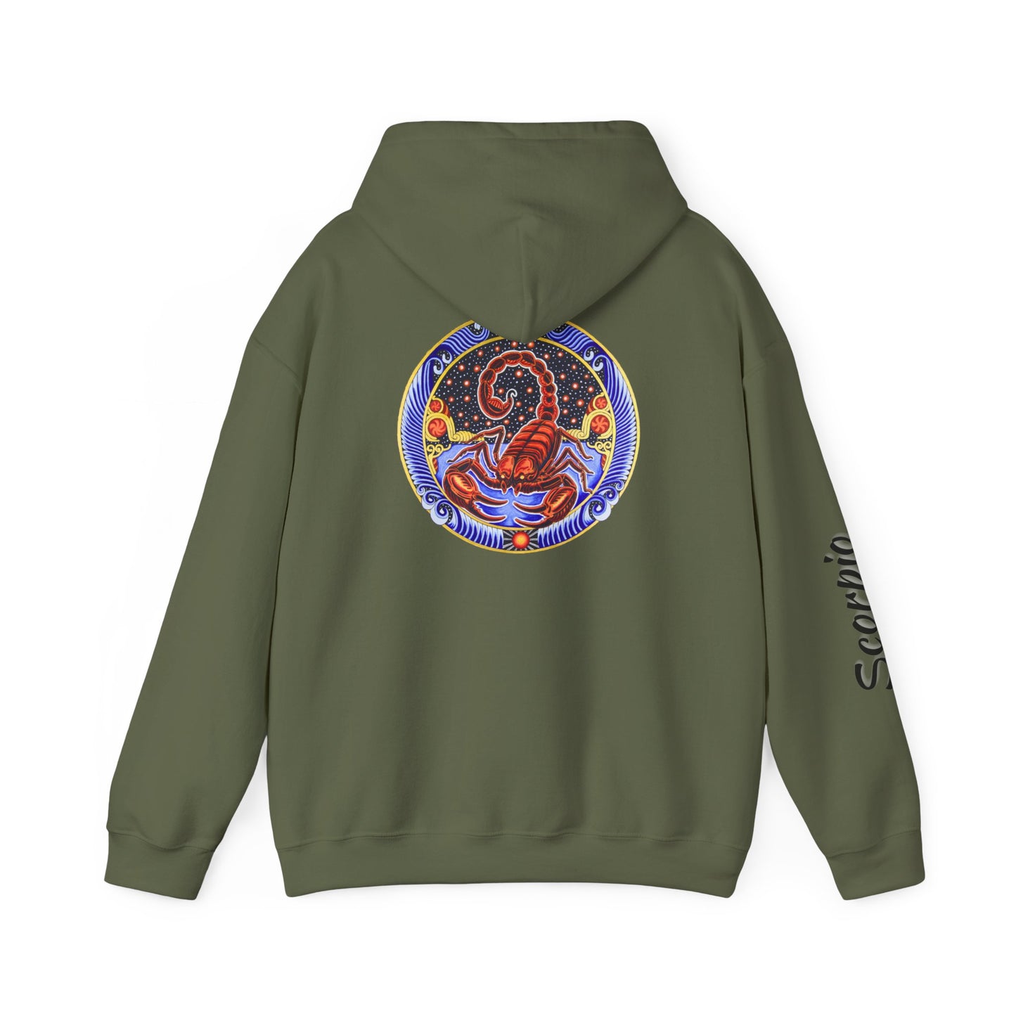 Scorpio Zodiac Hoodie – Hand-Drawn Celestial Design (Non-AI)