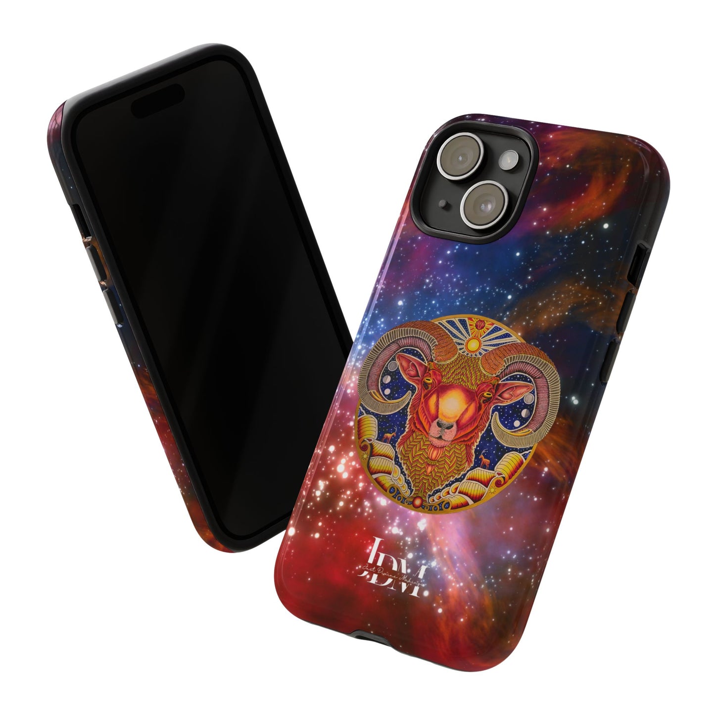Aries Zodiac Tough Phone Case – Hand-Drawn Celestial Design (Non-AI)
