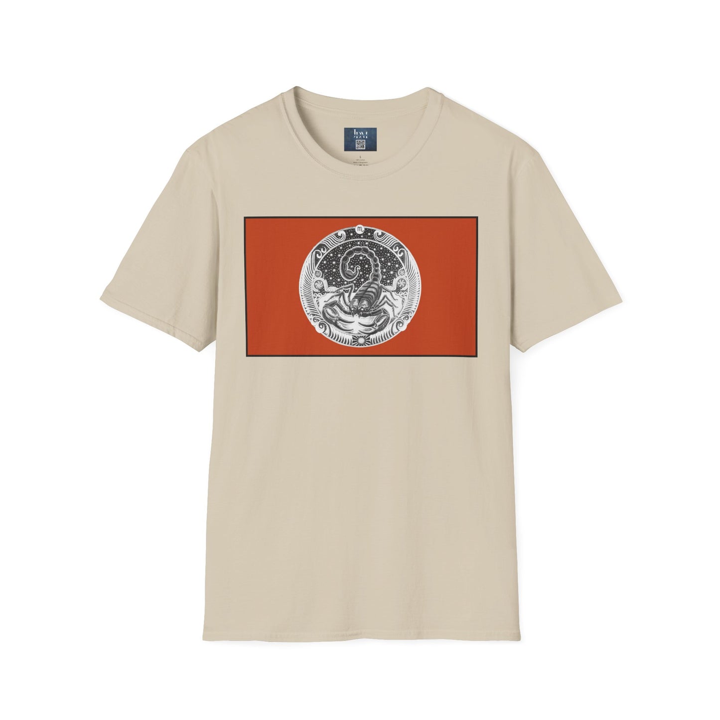 Scorpio Zodiac Crew Neck T-Shirt – Hand-Drawn Celestial Design (Non-AI) Universal