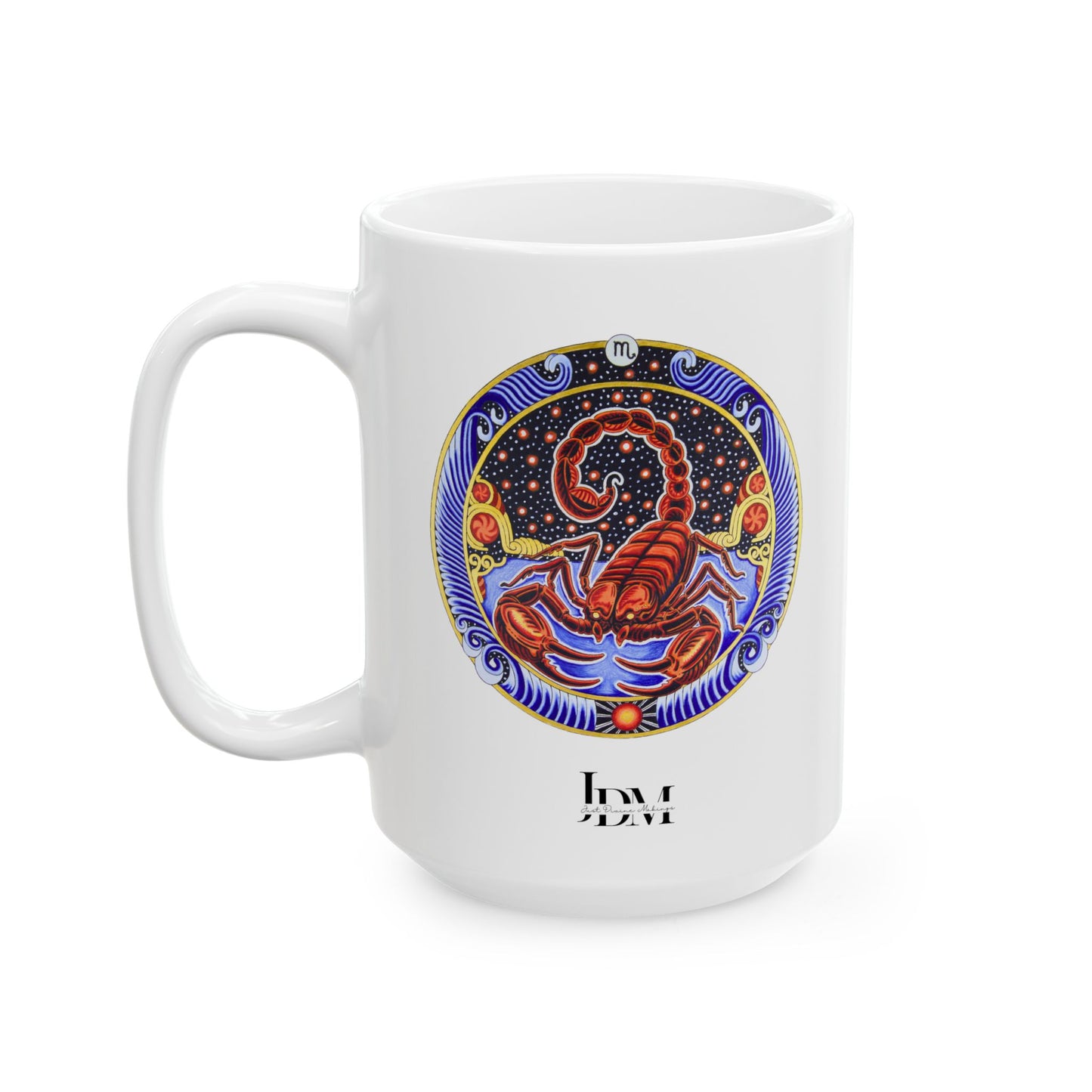 Scorpio Zodiac Mug – Hand-Drawn Celestial Design (Non-AI)