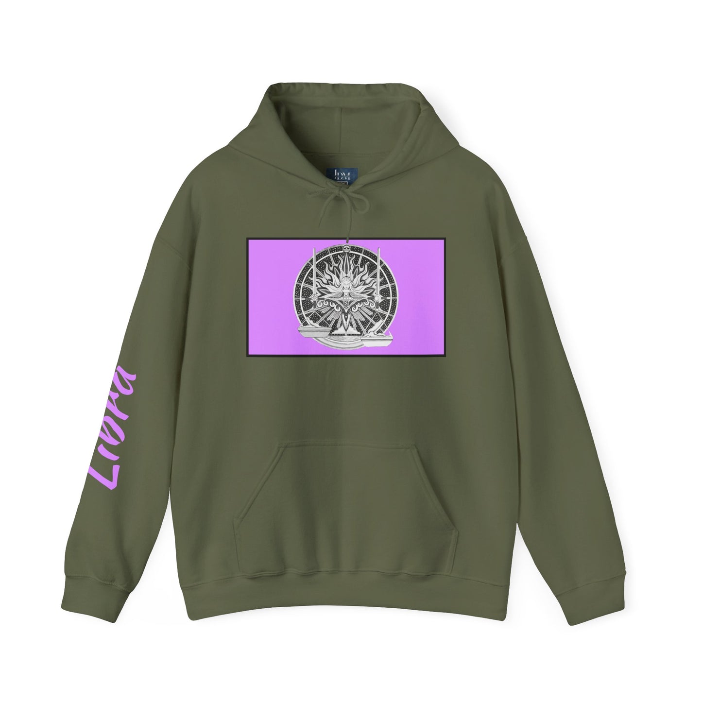 Libra Zodiac Hoodie – Hand-Drawn Celestial Design (Non-AI) Universal