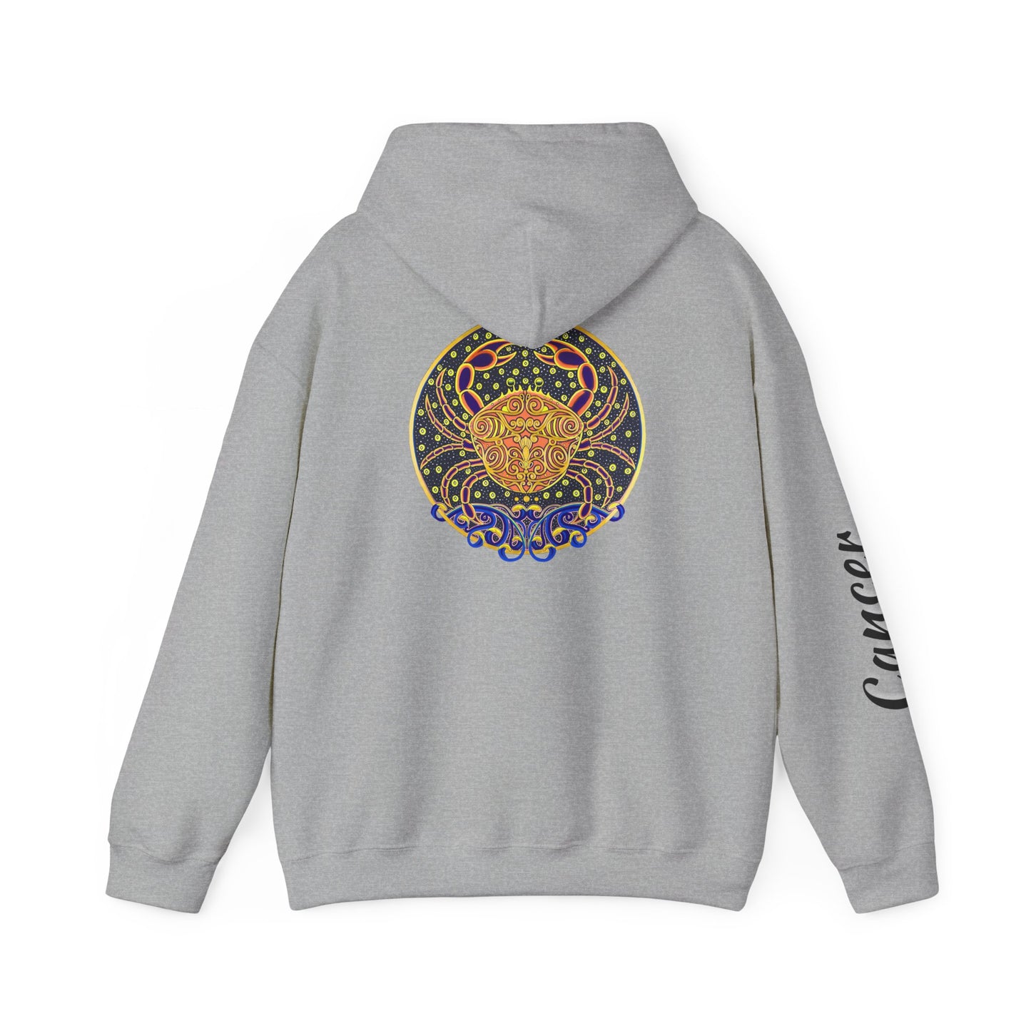 Cancer Zodiac Hoodie – Hand-Drawn Celestial Design (Non-AI)