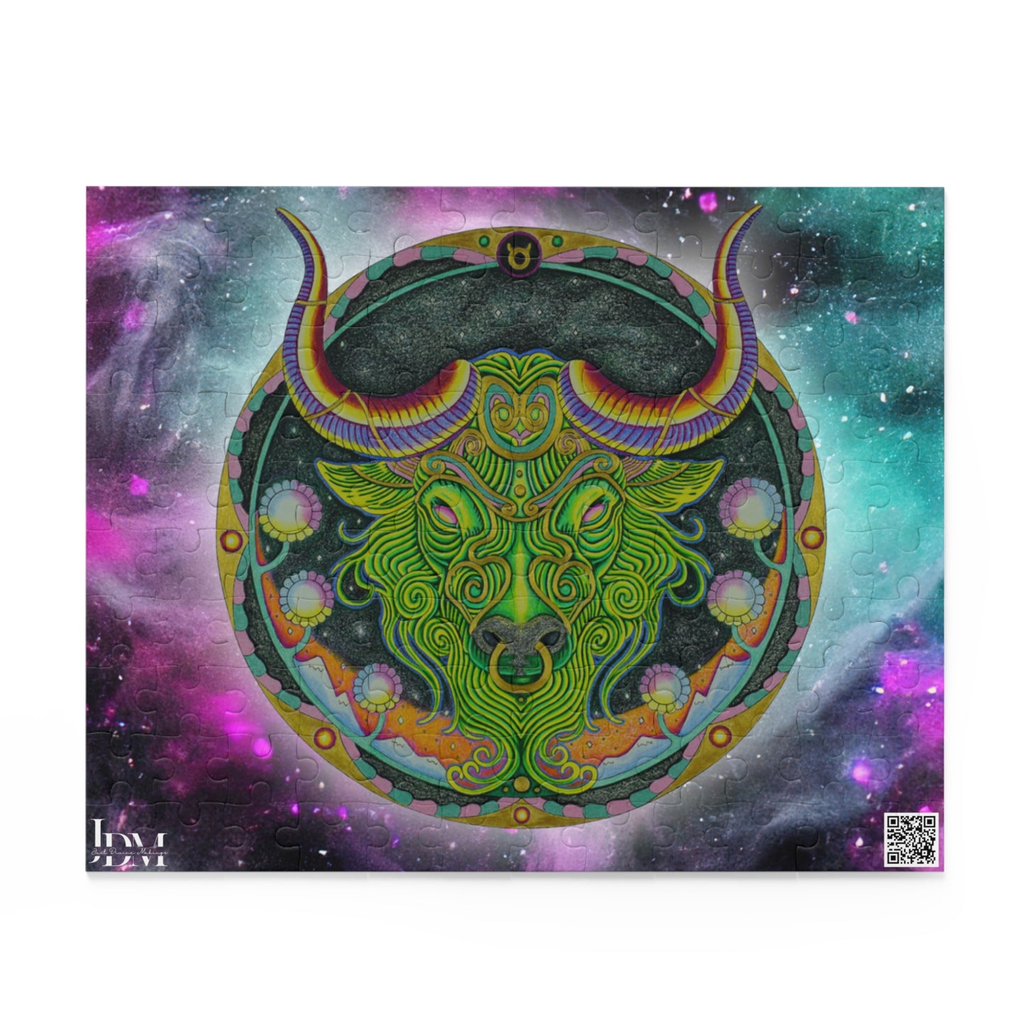 Taurus Zodiac Puzzle - Hand-Drawn Celestial Design (Non-AI)