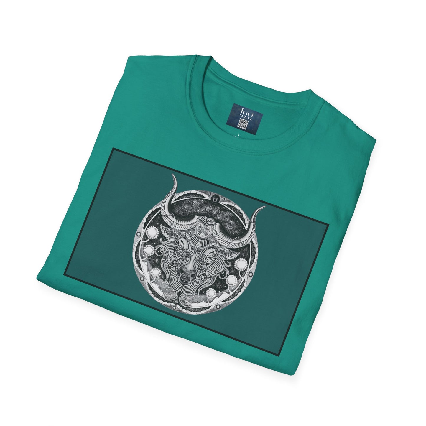 Taurus Zodiac Softstyle  T-Shirt - Hand-Drawn Celestial Design (Non-AI) Universal