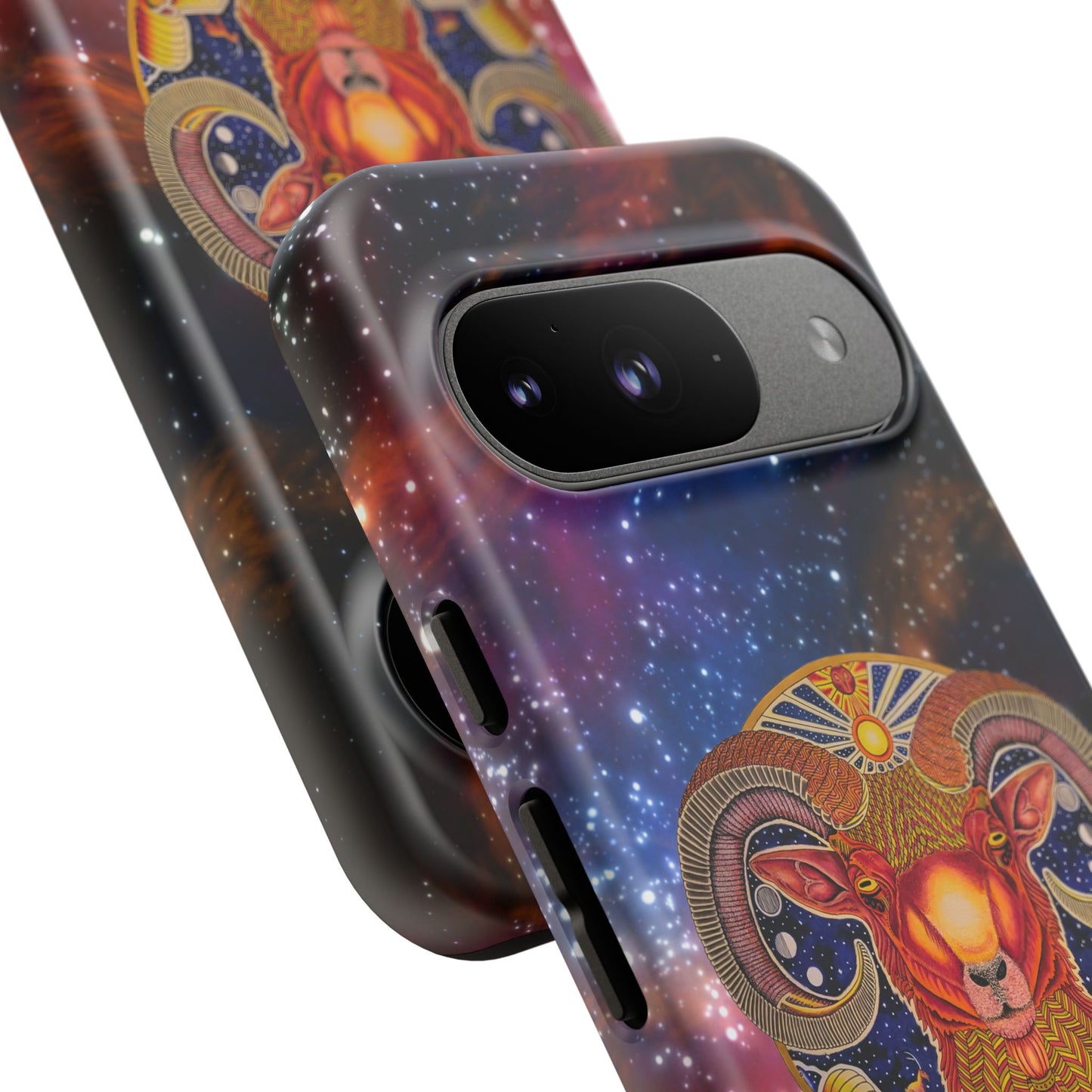 Aries Zodiac Tough Phone Case – Hand-Drawn Celestial Design (Non-AI)