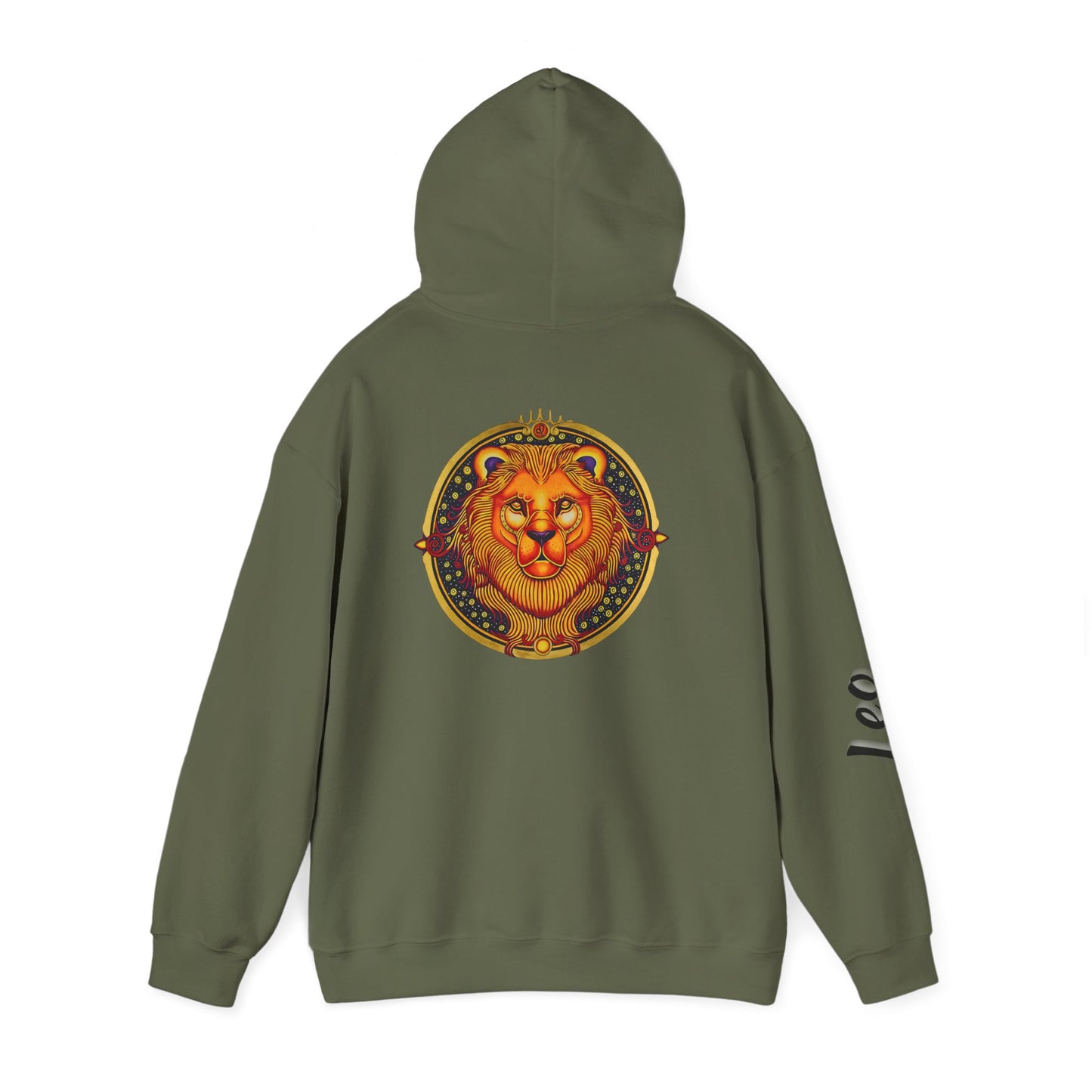 Leo Zodiac Hoodie – Hand-Drawn Celestial Design (Non-AI)