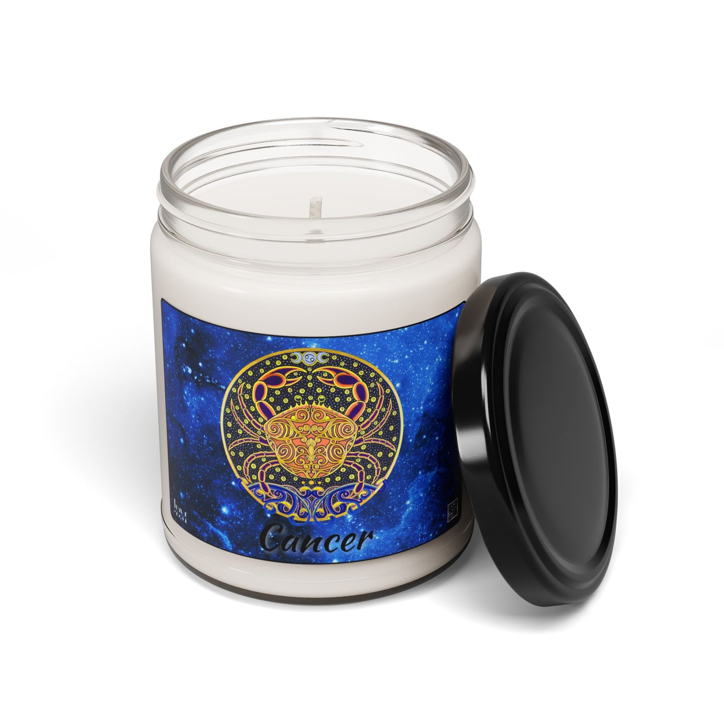 Cancer Zodiac Soy Candle – Hand-Drawn Celestial Design (Non-AI)