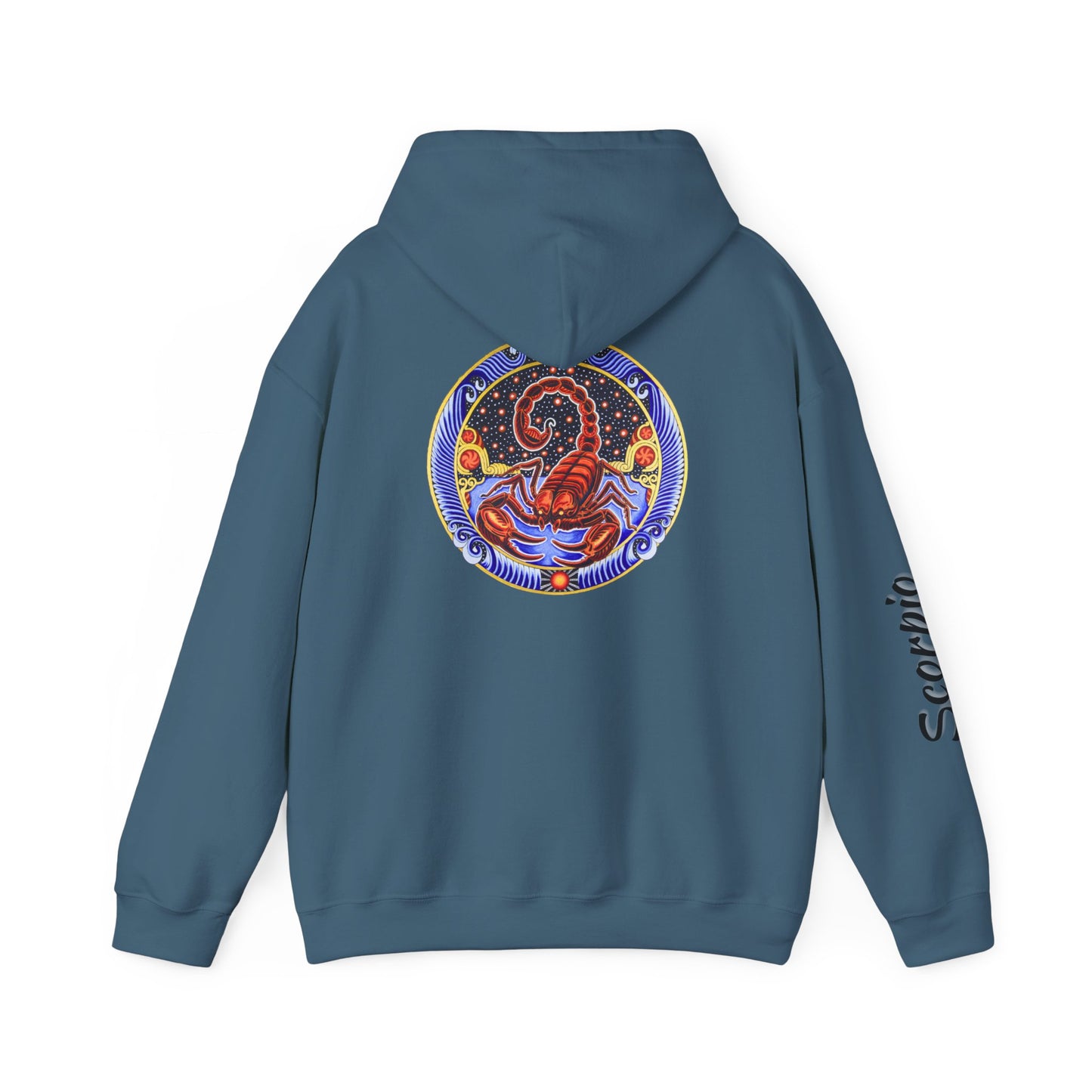 Scorpio Zodiac Hoodie – Hand-Drawn Celestial Design (Non-AI)