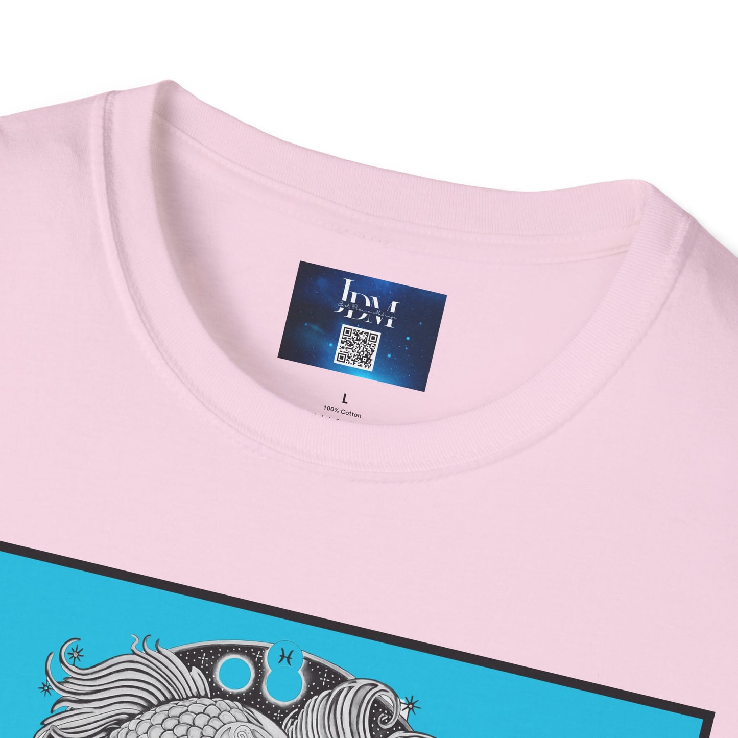 Pisces Zodiac SoftStyle T-Shirt - Hand-Drawn Celestial Design (Non-AI)  Universal