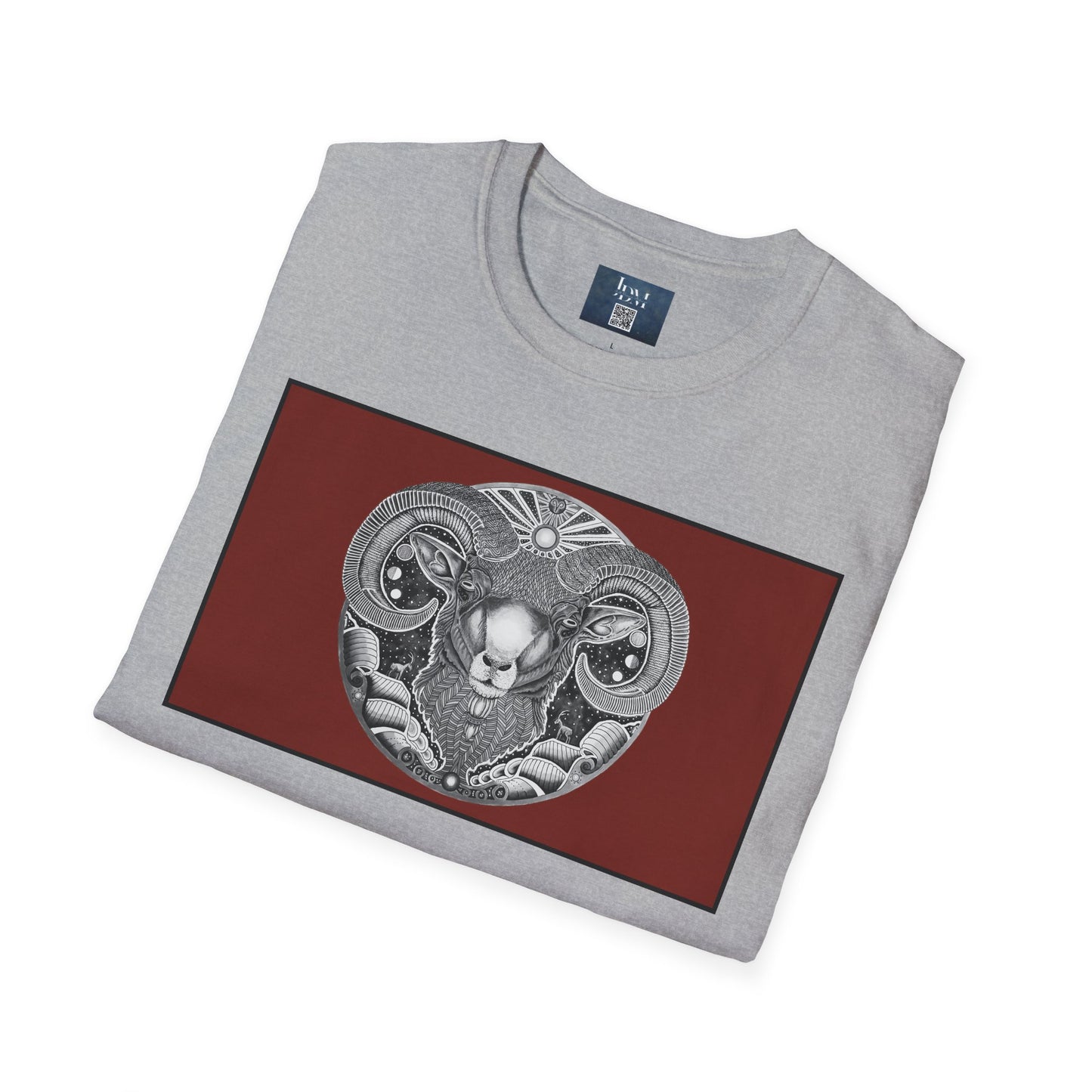 Aries Zodiac Softstyle T-Shirt - Hand-Drawn Celestial Design (Non-AI) Universal