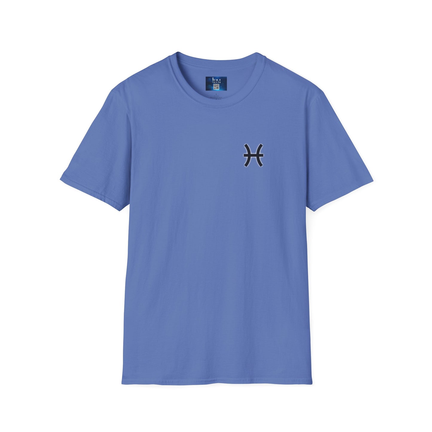 Pisces Zodiac SoftStyle T-Shirt - Hand-Drawn Celestial Design (Non-AI)