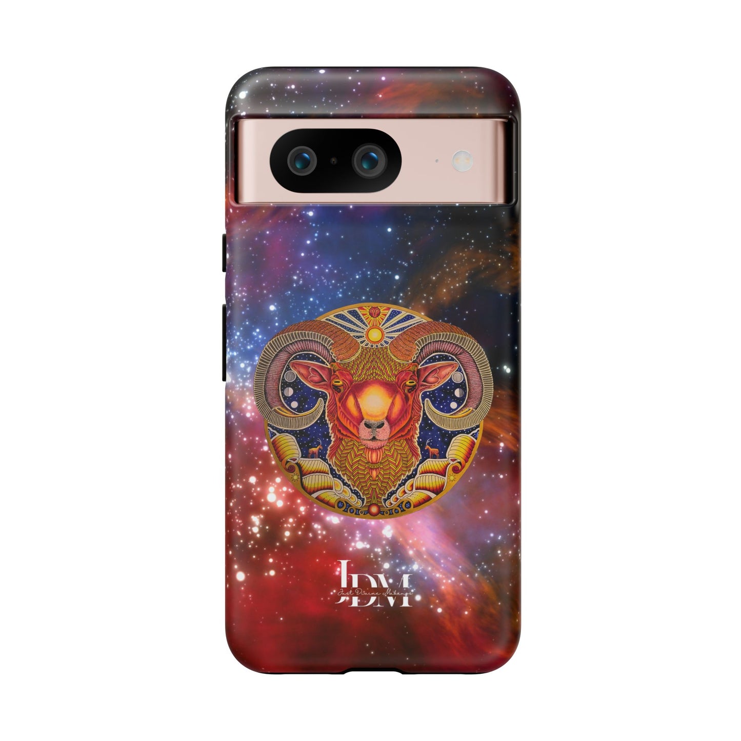 Aries Zodiac Tough Phone Case – Hand-Drawn Celestial Design (Non-AI)
