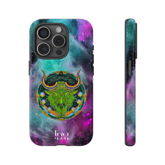 Taurus Zodiac Tough Phone Case – Hand-Drawn Celestial Design (Non-AI)