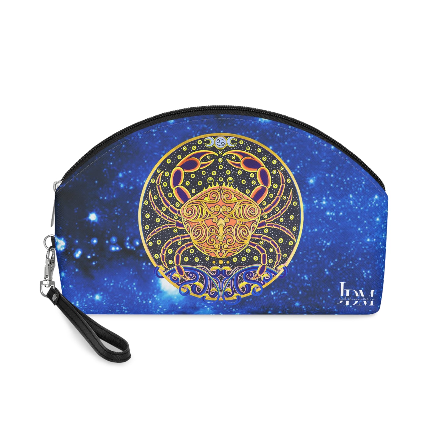 Cancer Zodiac Makeup Bag – Hand-Drawn Celestial Design (Non-AI)