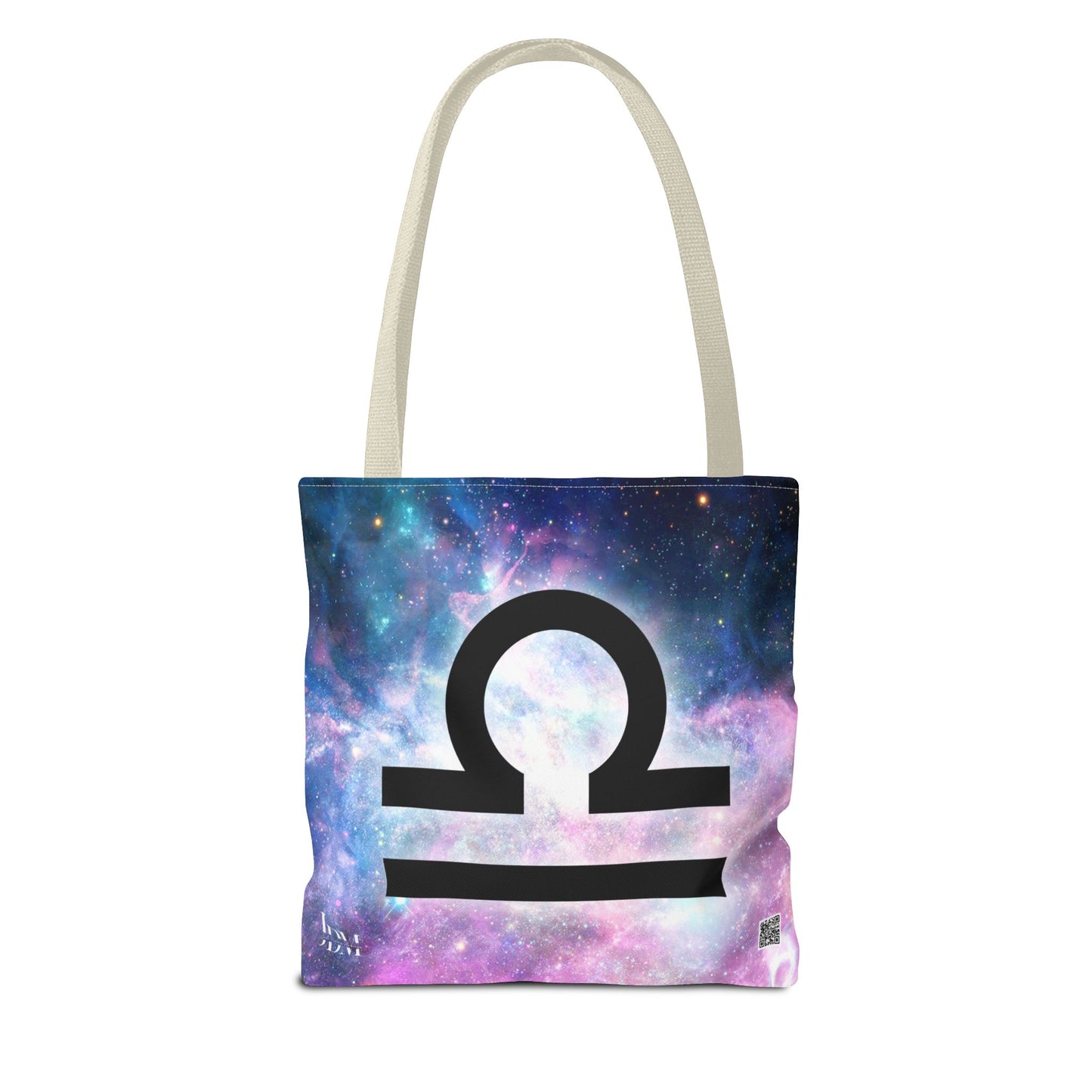 Libra Zodiac Tote Bag - Hand-Drawn Celestial Design (Non-AI)