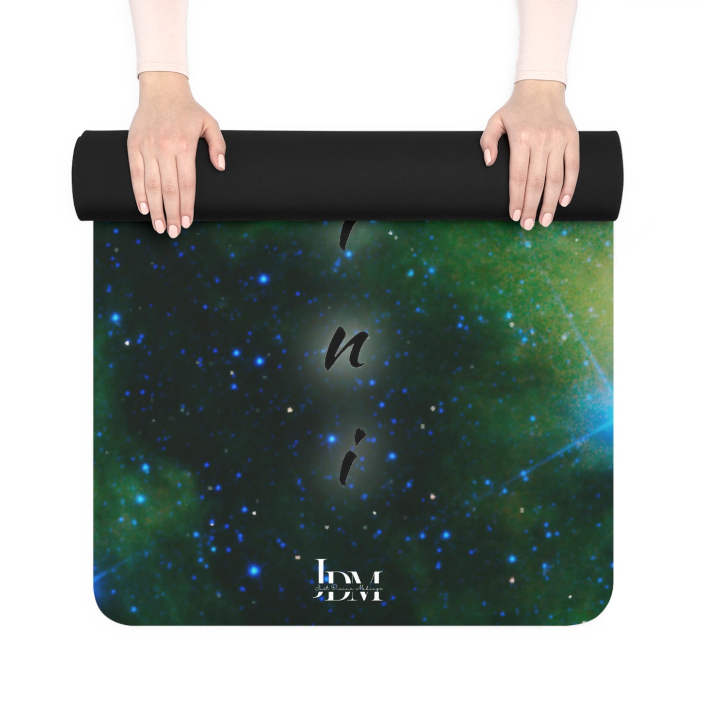 Gemini Zodiac Yoga Mat - Hand-Drawn Celestial Design (Non-AI)